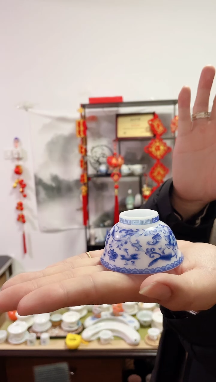 【闪购商品】【瓷心匠物】直播间福利专款冰缠枝莲杯2个