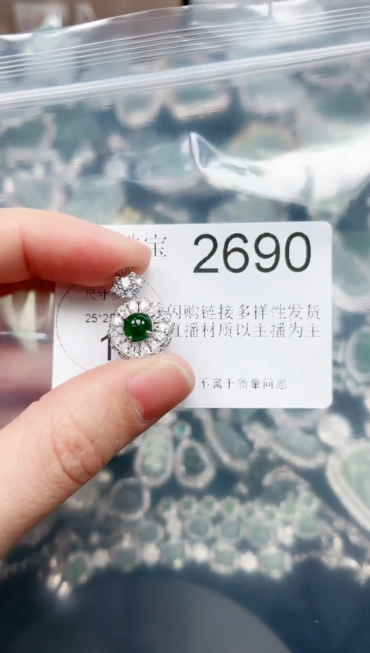 【闪购商品】翡翠颈饰未镶嵌2690赠皮绳