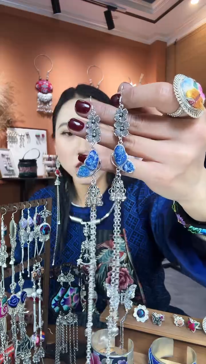 【闪购商品】织绣纯手工民族风饰品耳环