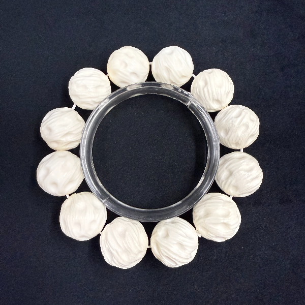 D1154天然猛犸牙雕刻手串 支持鉴定 假一罚四