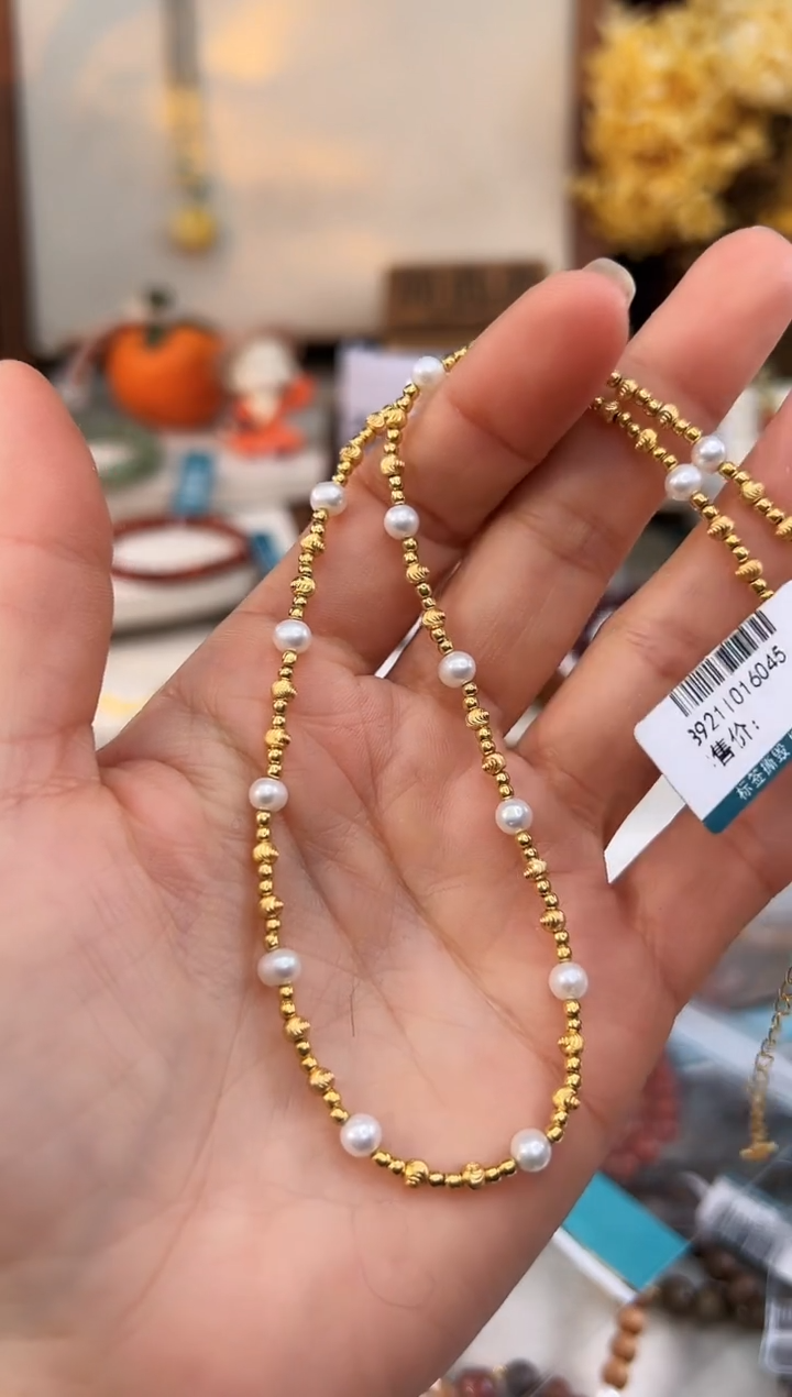 【闪购商品】淡水珍珠手绳银S925镶嵌@@B921I016045