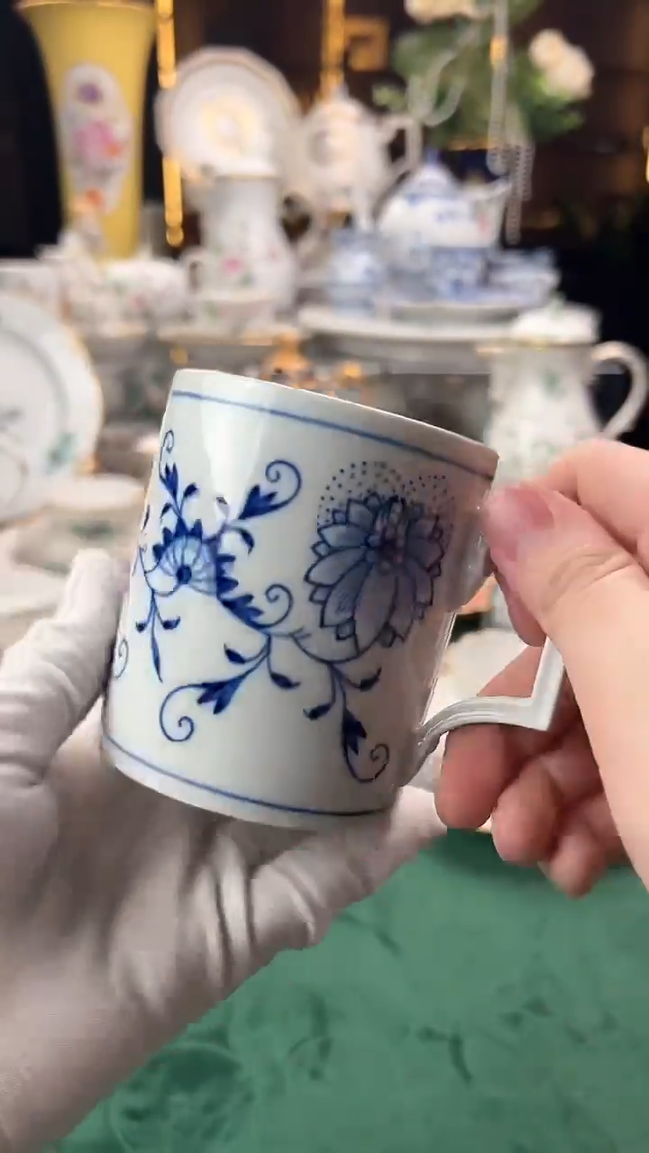 【闪购商品】瓷片梅森全新新品蓝洋葱马克杯