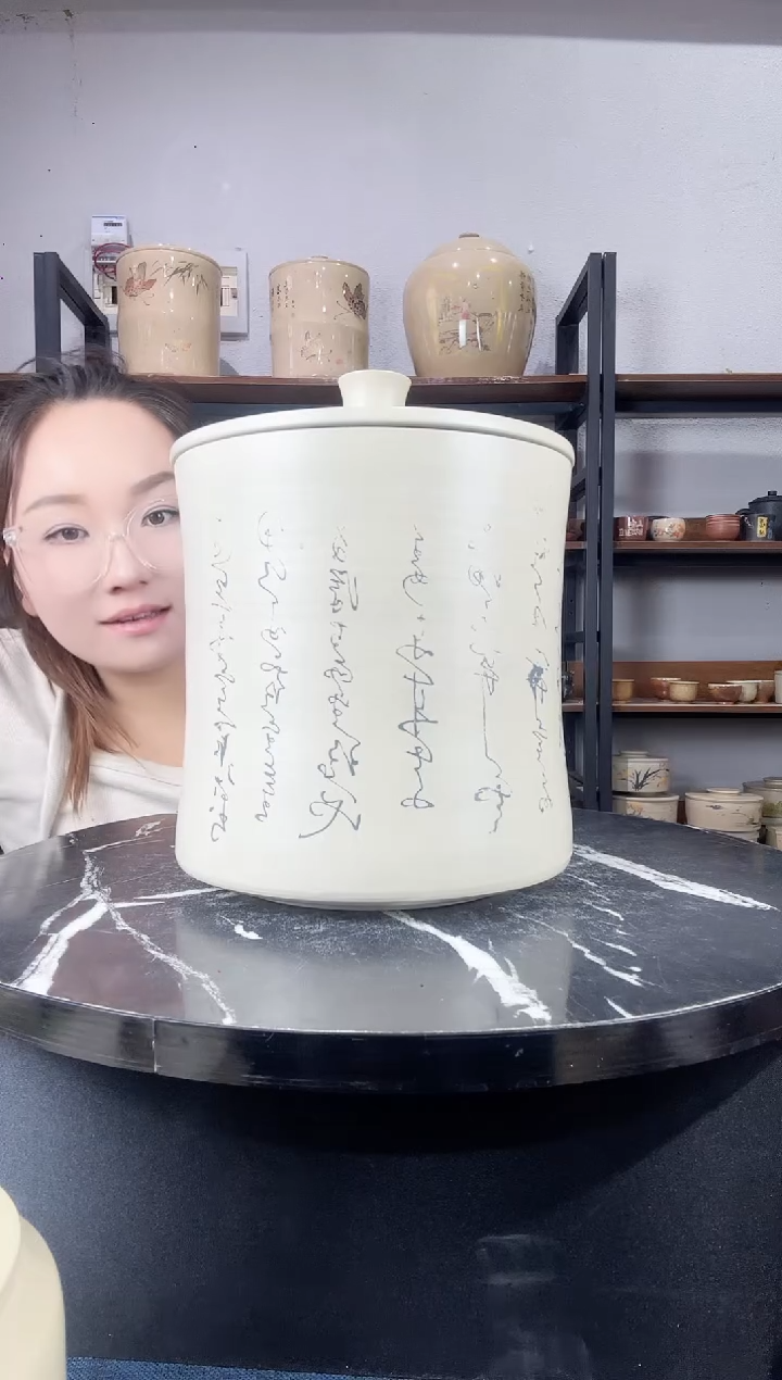 【闪购商品】罐微瑕纯手工精磨彩填醒茶罐