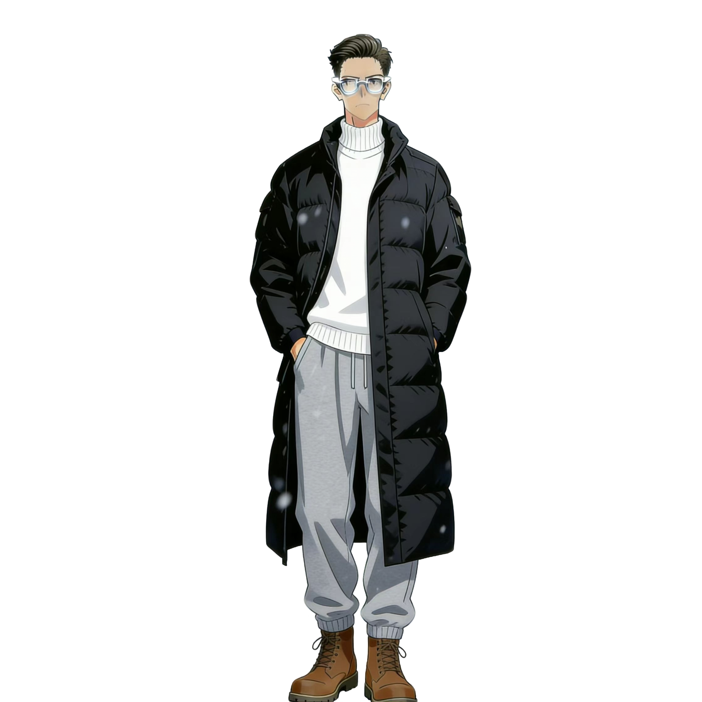 J中长款防风羽绒衣