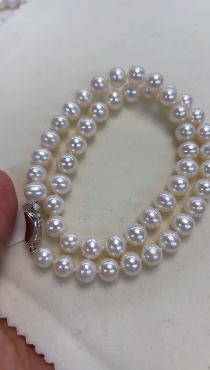 颈饰银S925镶嵌淡水珍珠8.5-9.5mm无核