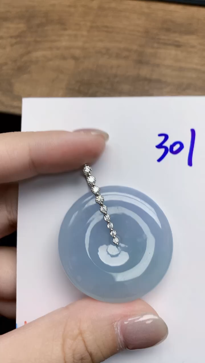 【闪购商品】翡翠颈饰18K金镶嵌天然翡翠A货