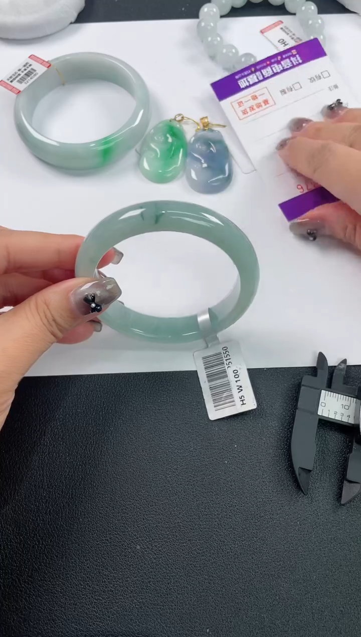 未镶嵌手镯翡翠基地发货H8988 55+