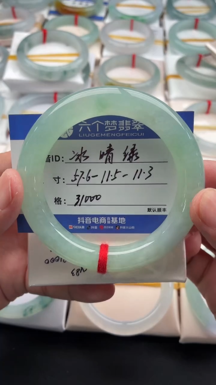 未镶嵌手镯翡翠冰晴绿 48小时鉴赏期