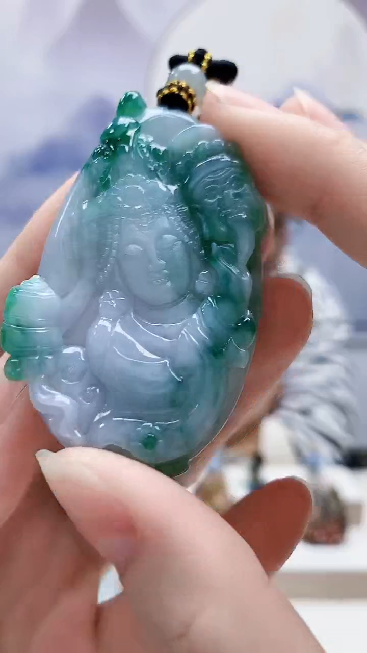未镶嵌定制翡翠5167ry-毛货挂件77