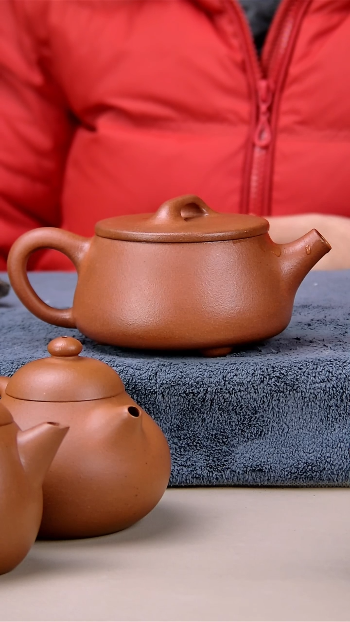 【闪购商品】紫砂茶壶200定山红泥石瓢