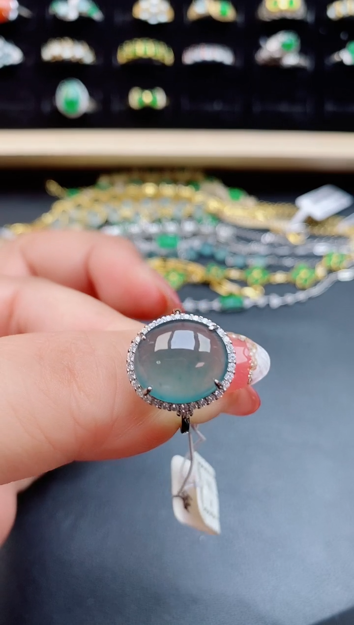 【闪购商品】翡翠戒指银S925镶嵌5080505