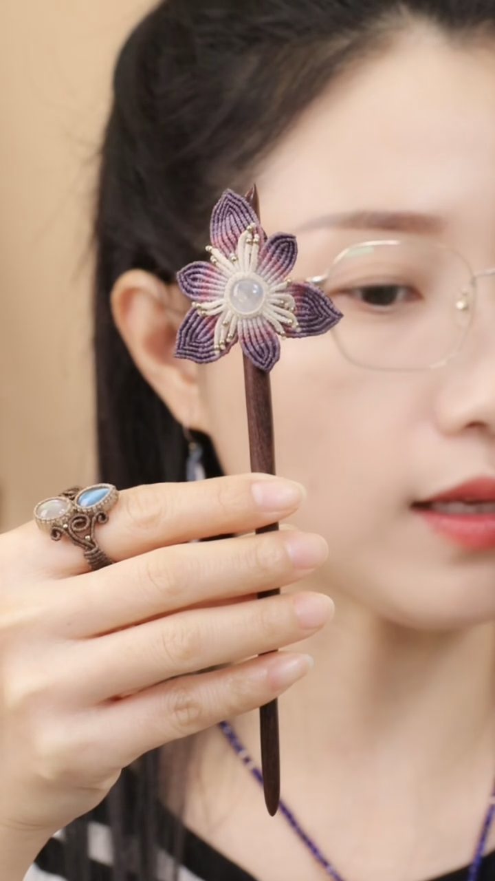 《绮罗》发簪月光配色材料包，含石，含教程