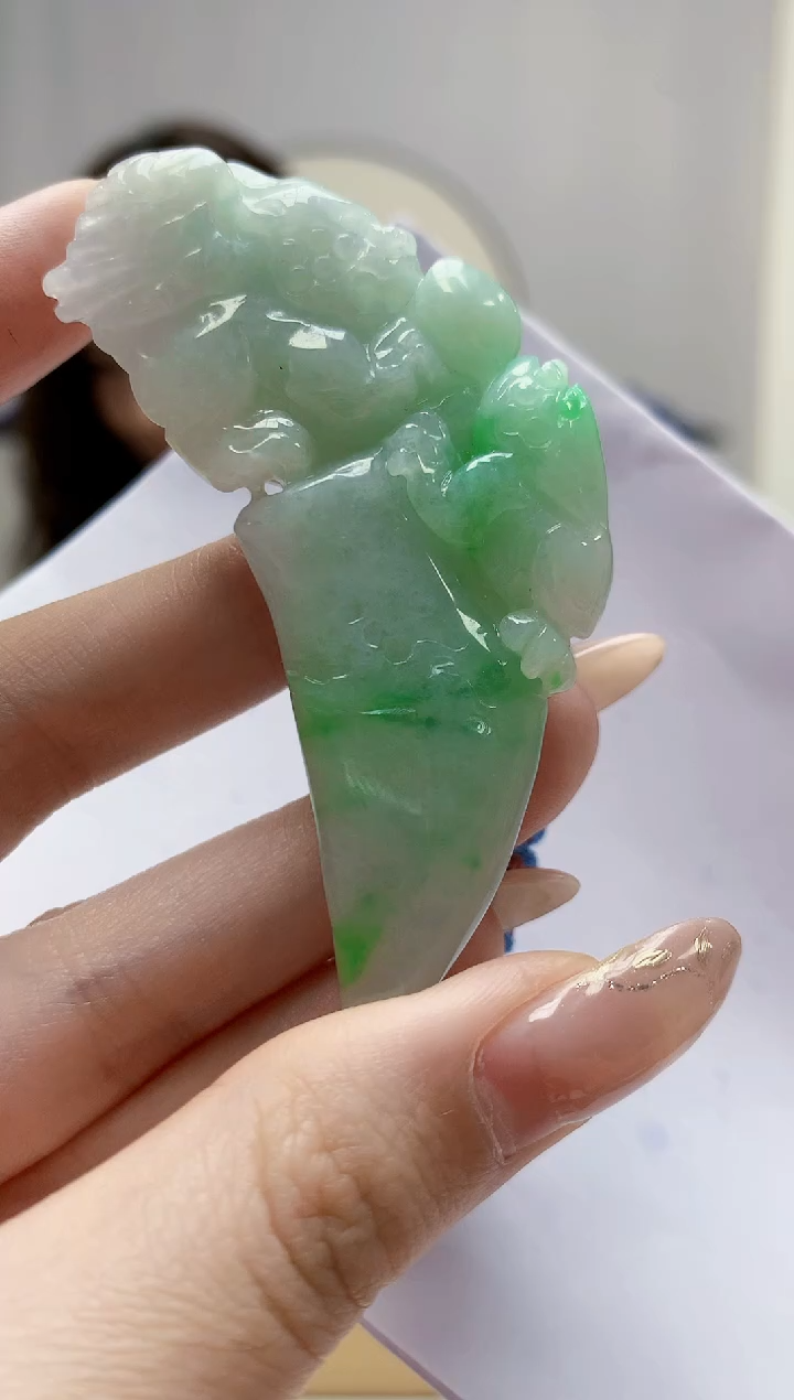 未镶嵌定制翡翠4829jw-毛货挂件22