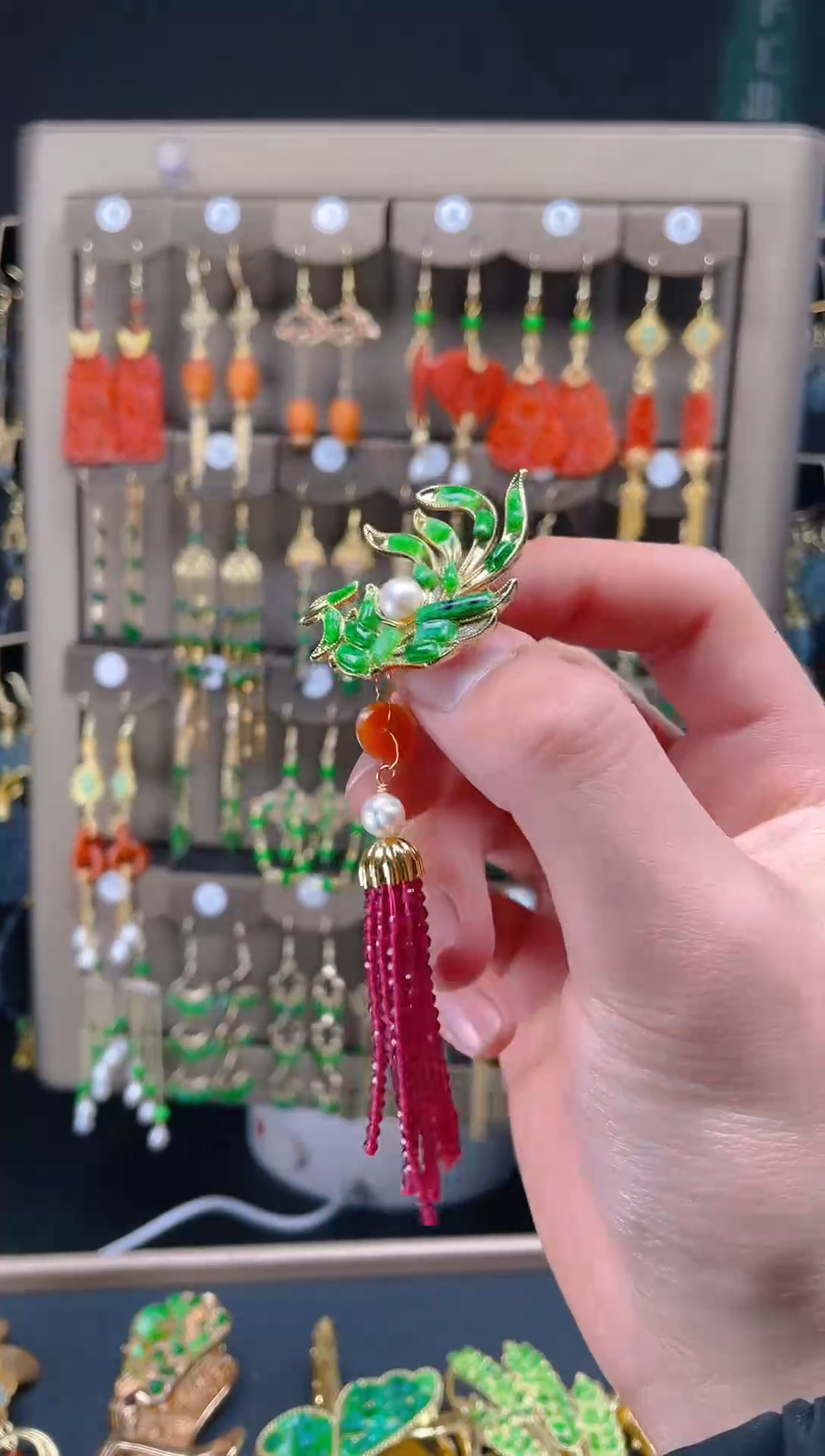 【闪购商品】翡翠耳饰合金077翡翠饰品