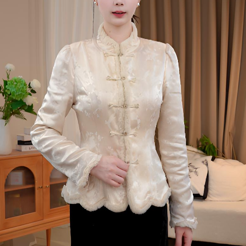 【金玉繁华】新中式休闲百搭提花加绒国风上衣2024D7274—倩倩杭锦仓