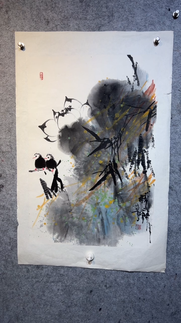 国画舟**木张自学水墨国画67