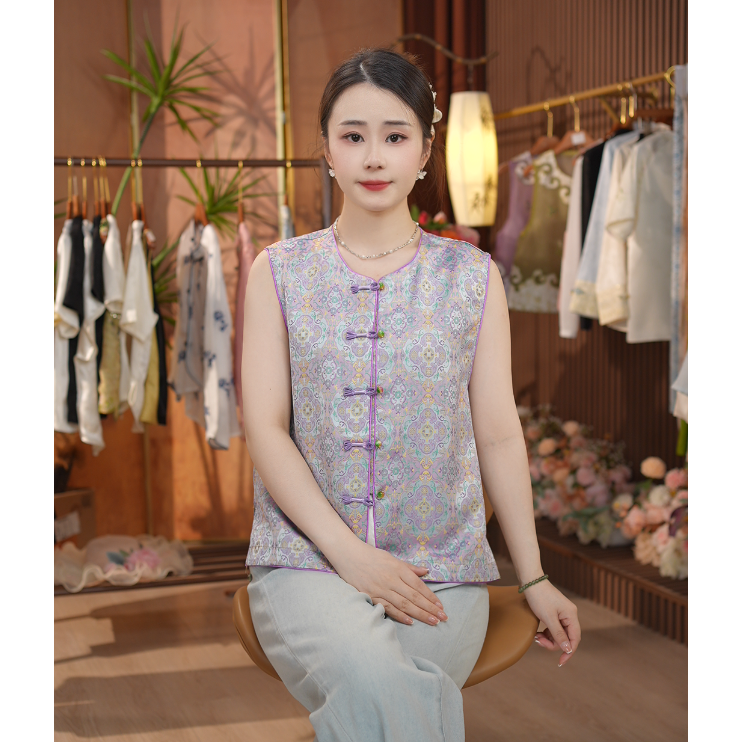 《 繁枝锦-马夹》新中式刺绣国风复古时尚休闲品质马甲