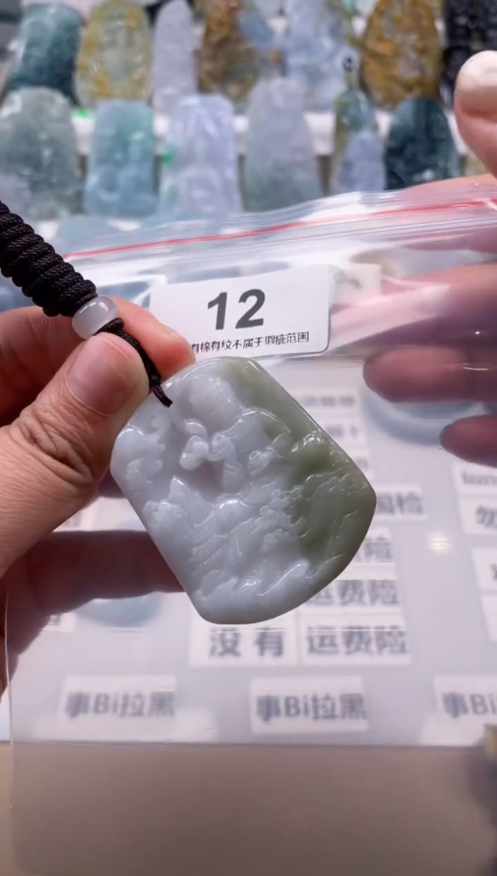 【闪购商品】翡翠颈饰未镶嵌天然缅甸A货翡翠12