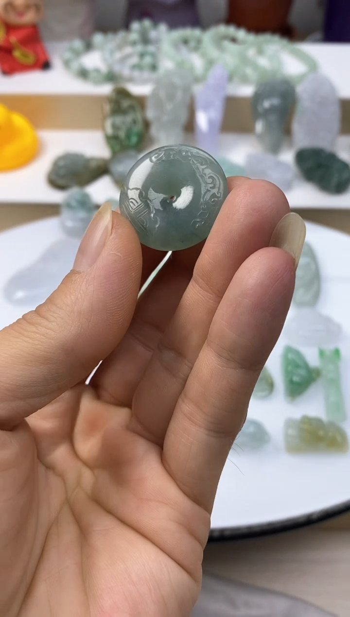 颈饰未镶嵌翡翠小*58天然缅甸翡翠A货分2单