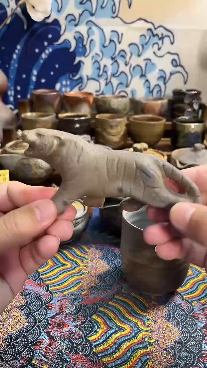 老虎日式备前烧茶具茶周边