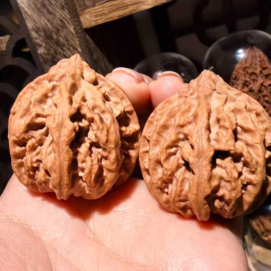 东北野生楸子文玩核桃小众手把件 公子帽