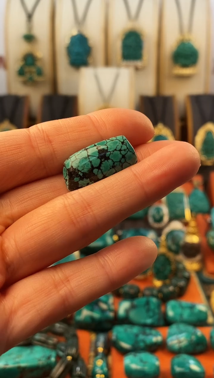 未镶嵌绿松石.网花 单颗  