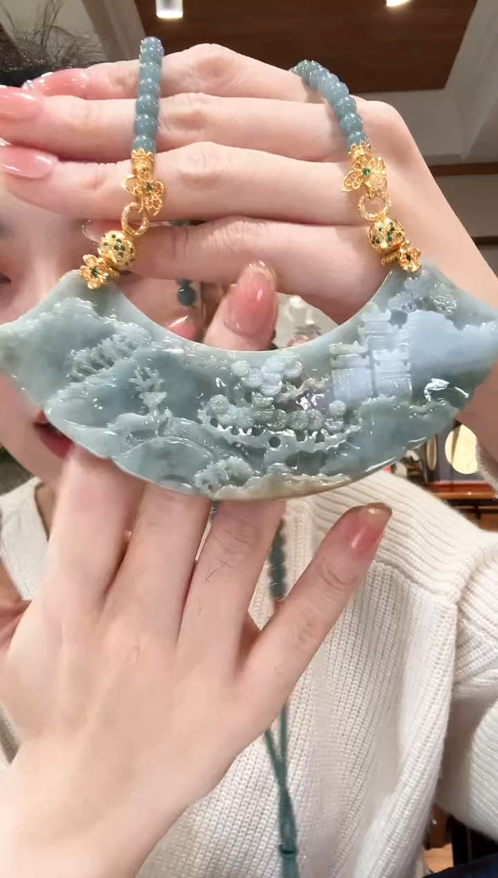 【闪购商品】翡翠颈饰未镶嵌国风