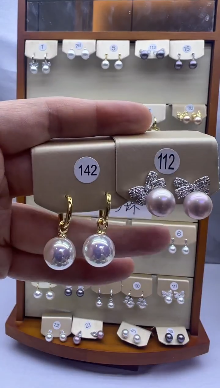 未镶嵌耳饰淡水珍珠142+112