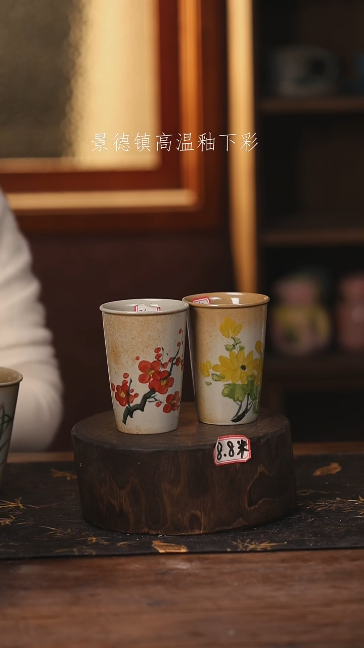 陶瓷景德镇高温釉下手绘陶瓷