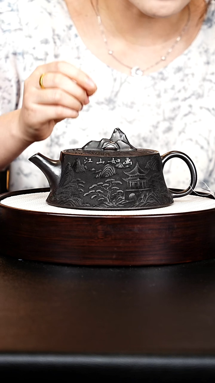 茶壶紫砂紫砂壶 汉瓦