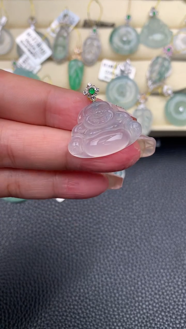 【闪购商品】翡翠颈饰18K金镶嵌D902      