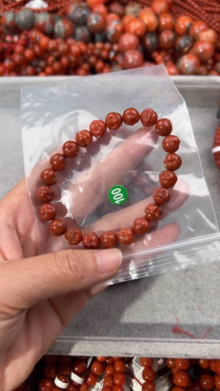 南红玛瑙手串未镶嵌8+