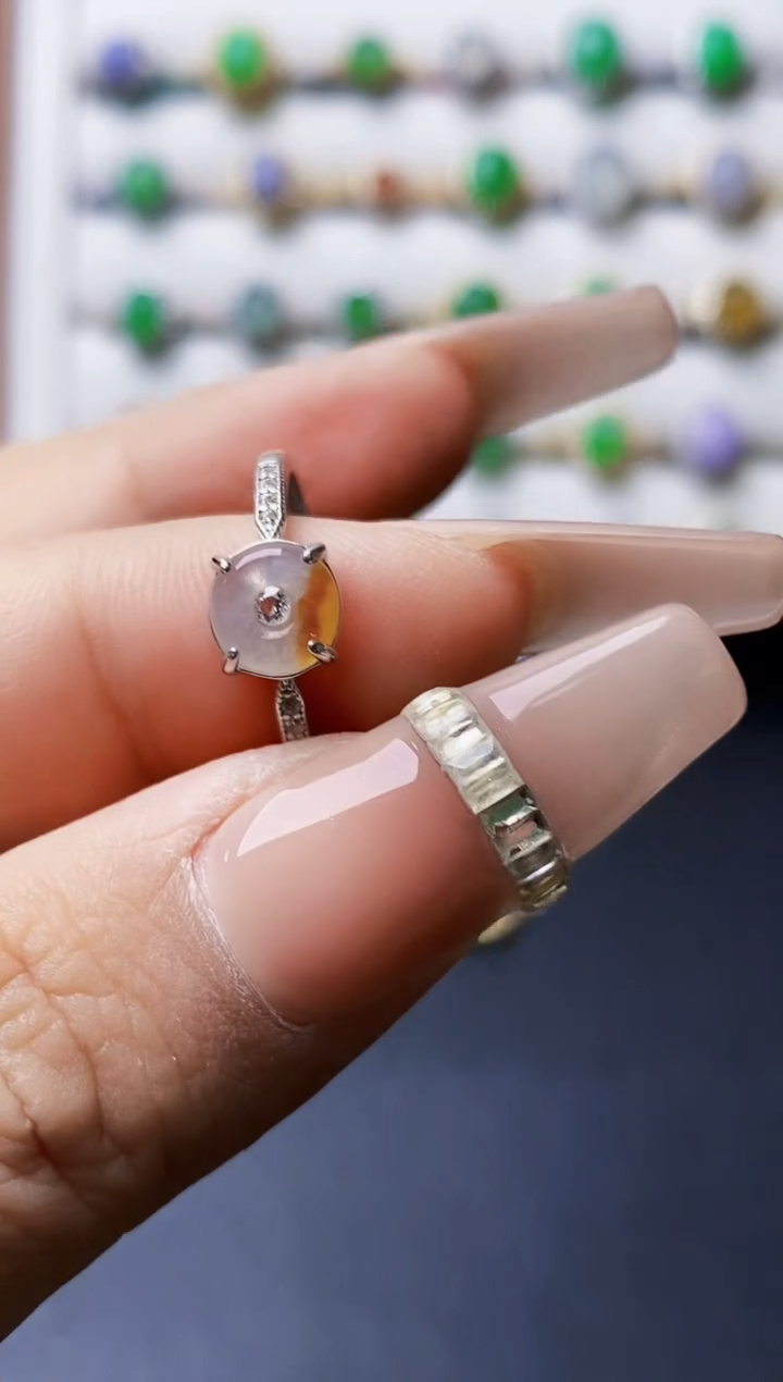 银S925镶嵌戒指翡翠1183