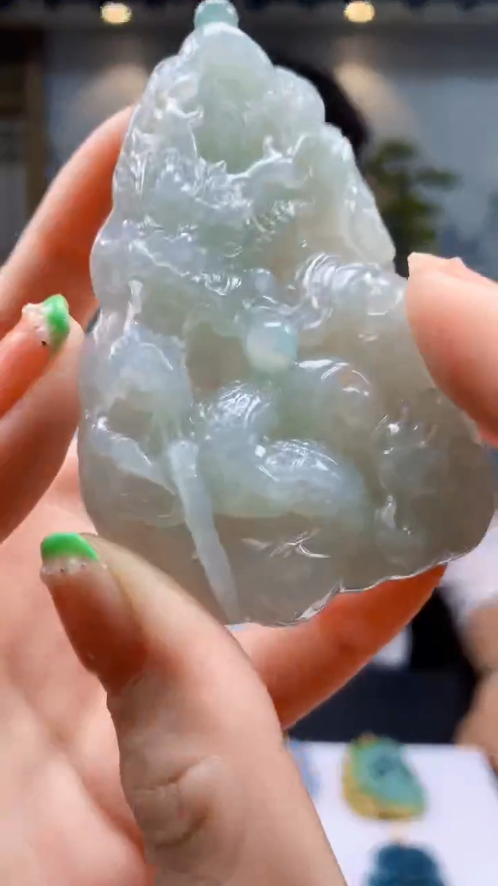 定制翡翠未镶嵌ry1072-毛货挂件36