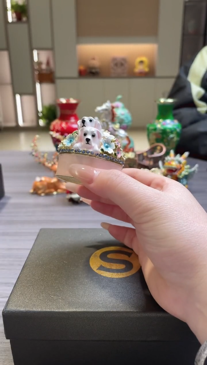 七宝烧珐琅彩首饰盒