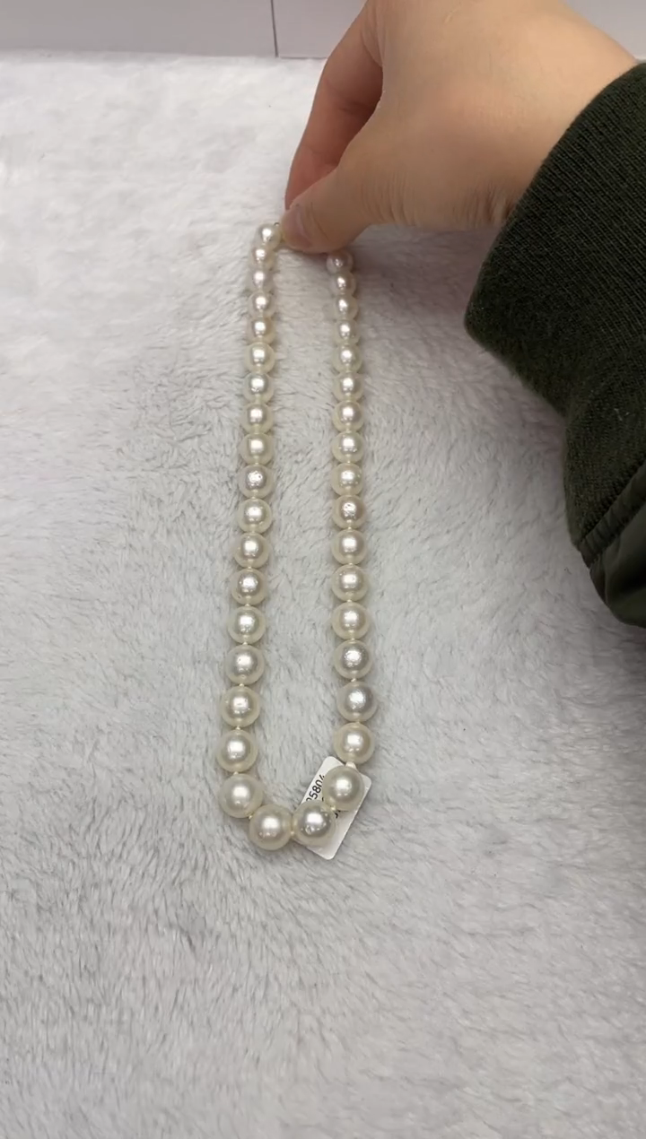 【闪购商品】海水珍珠项链未镶嵌澳白9-12mm（多样性发一）