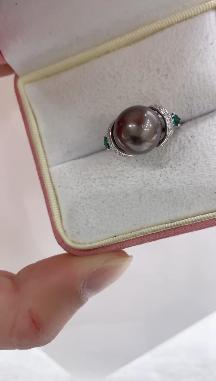 【闪购商品】海水珍珠戒指银S925镶嵌海水珍珠戒指