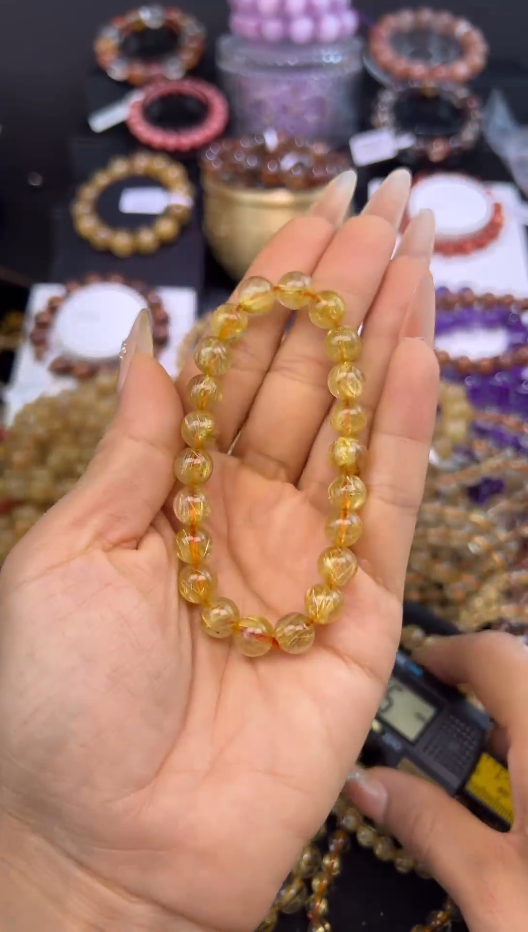 未镶嵌手串水晶金发晶8.5mm