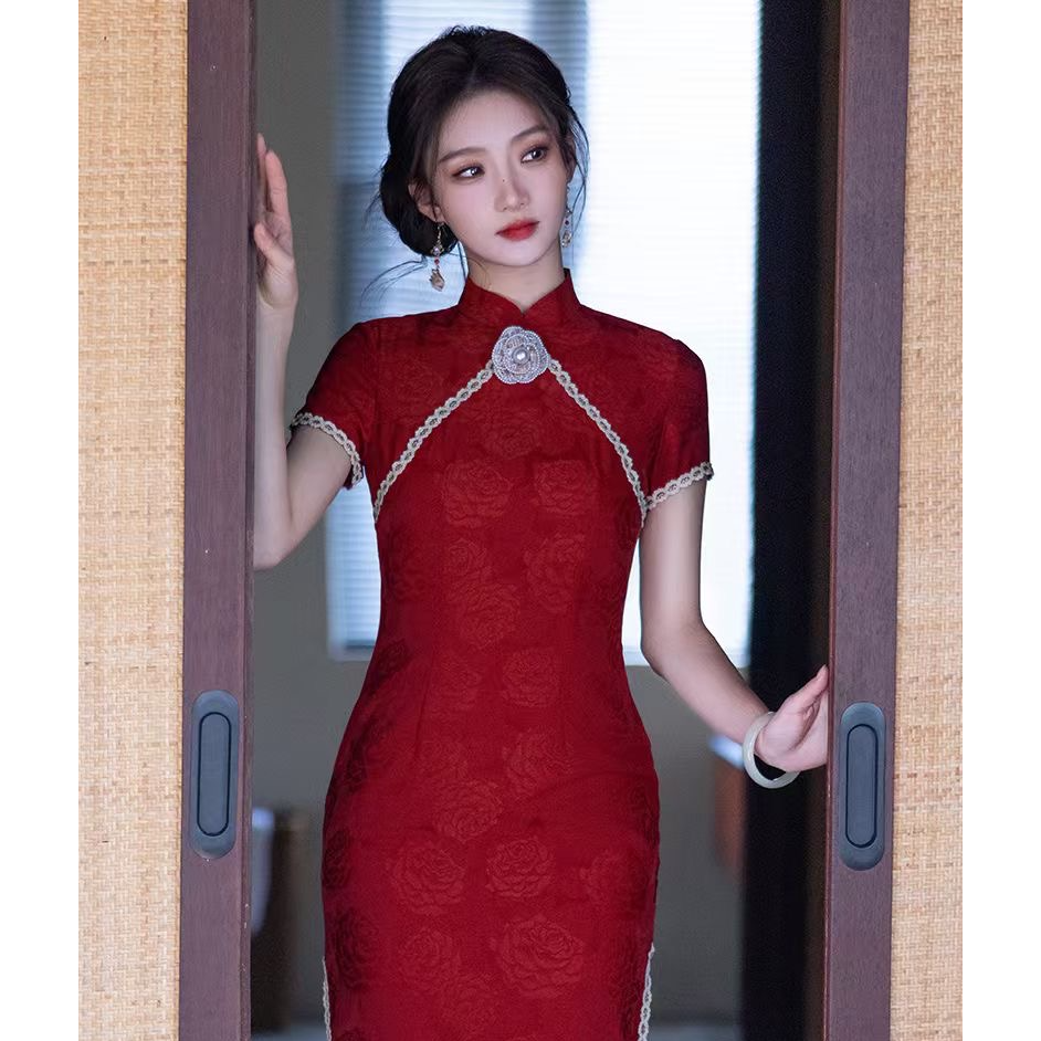 【黎川】红色国风旗袍新中式结婚敬酒服订婚2025年新款春夏送考5641