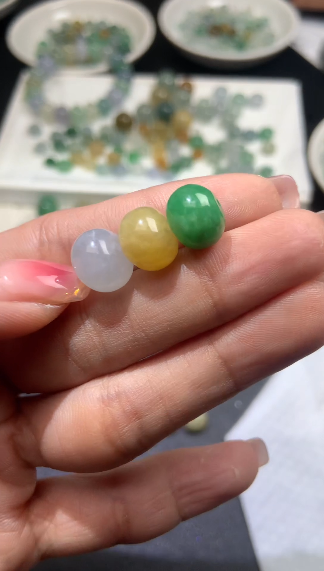 【闪购商品】翡翠散珠天然翡翠鼓珠