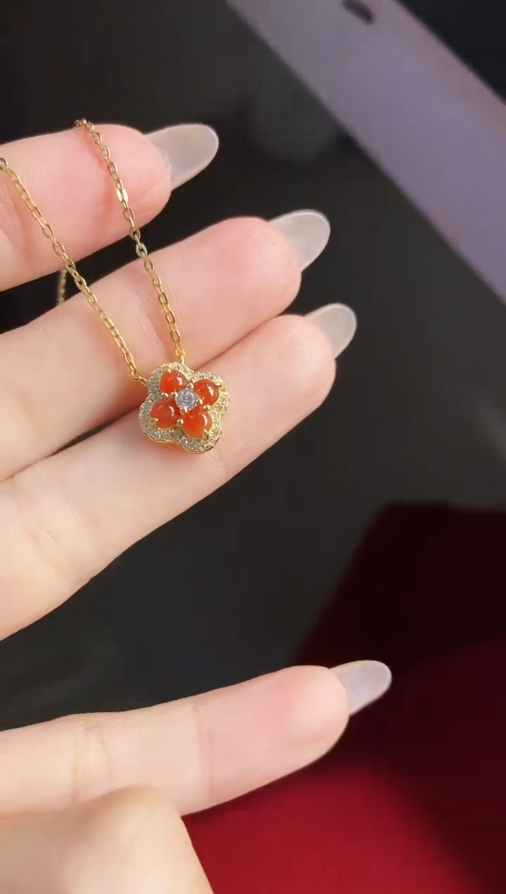 颈饰银S925镶嵌翡翠12