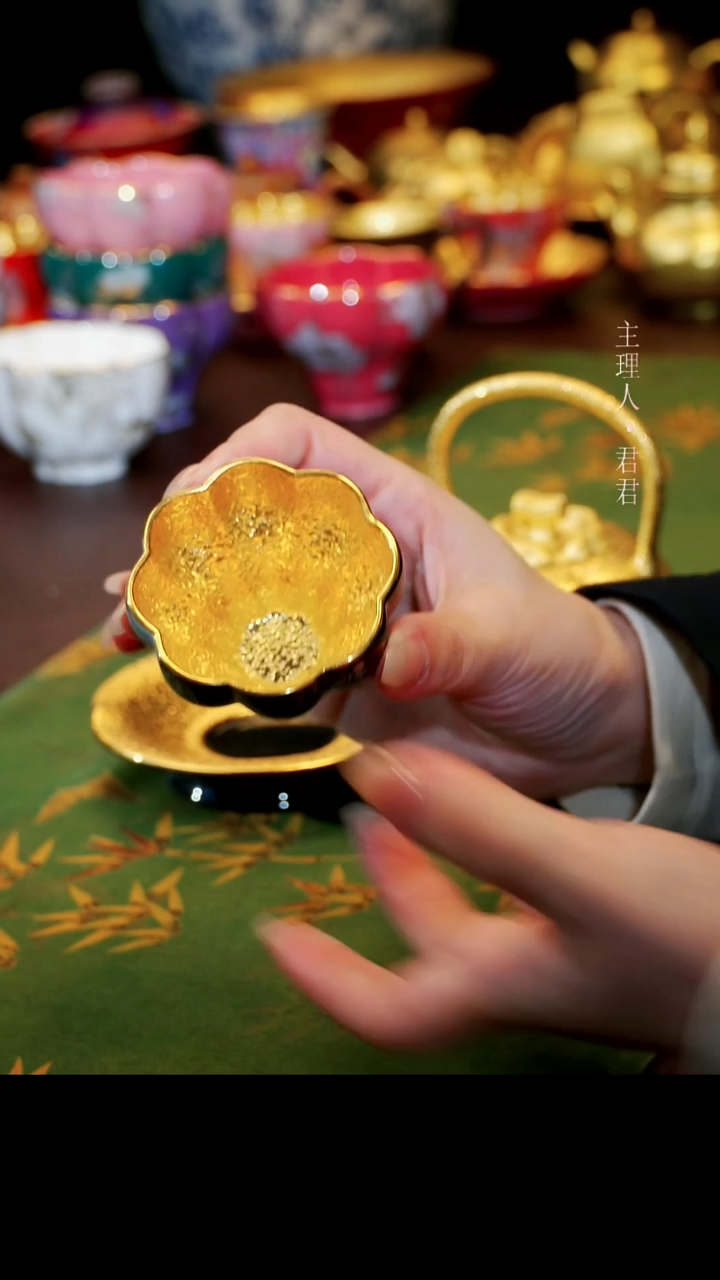 【宜景窑黑地鎏金系列】茉莉曼陀罗