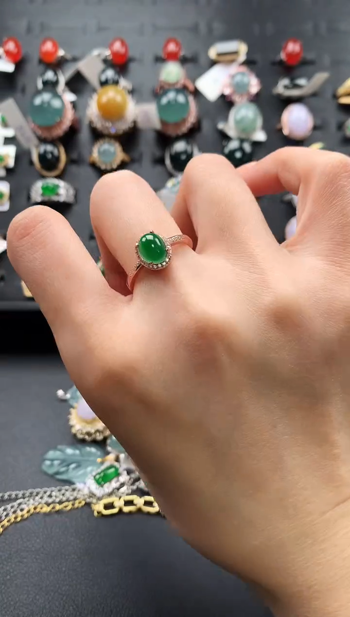 【闪购商品】翡翠戒指银S925镶嵌235日3543634