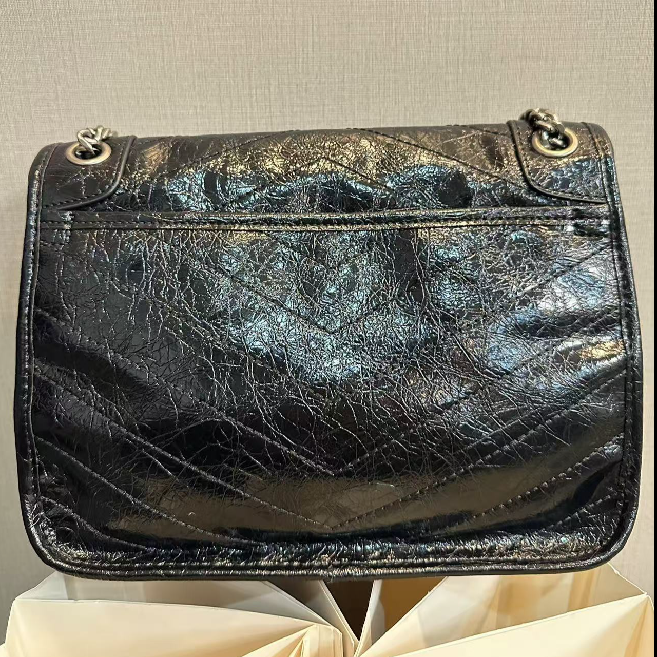 TOLEX2025新款百搭时尚女包邮差中黑色