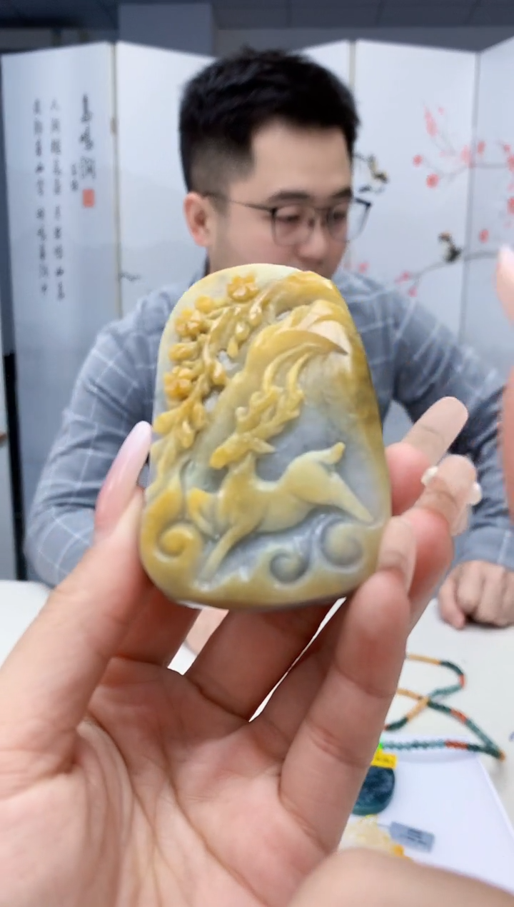 【闪购商品】定制翡翠未镶嵌5153lr-毛货挂件11