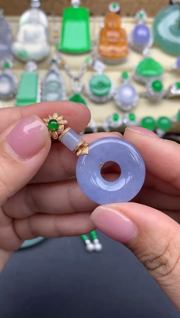 【闪购商品】翡翠颈饰18K金镶嵌175-中国好珍宝