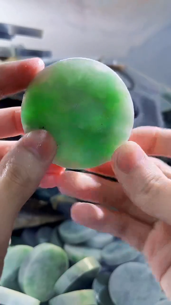 翡翠裸石缅甸翡翠A货文0243