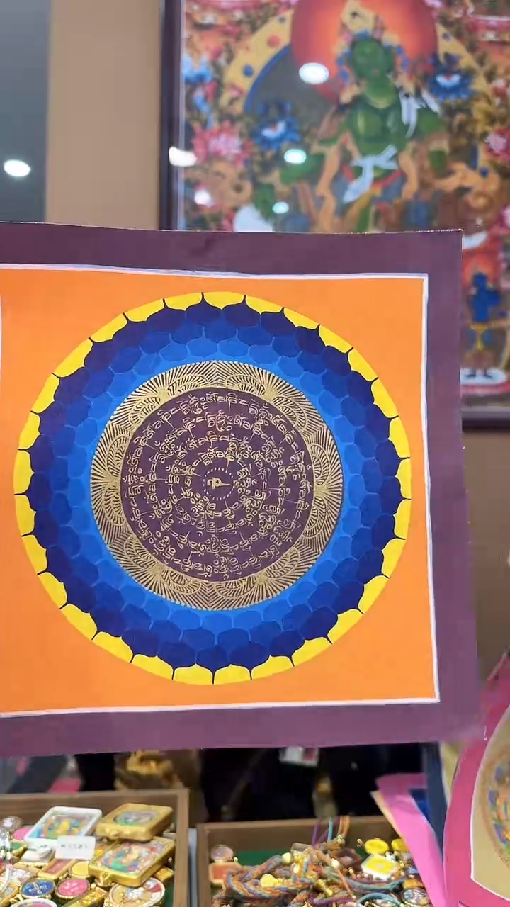 吊坠观音六子-纯手绘唐卡