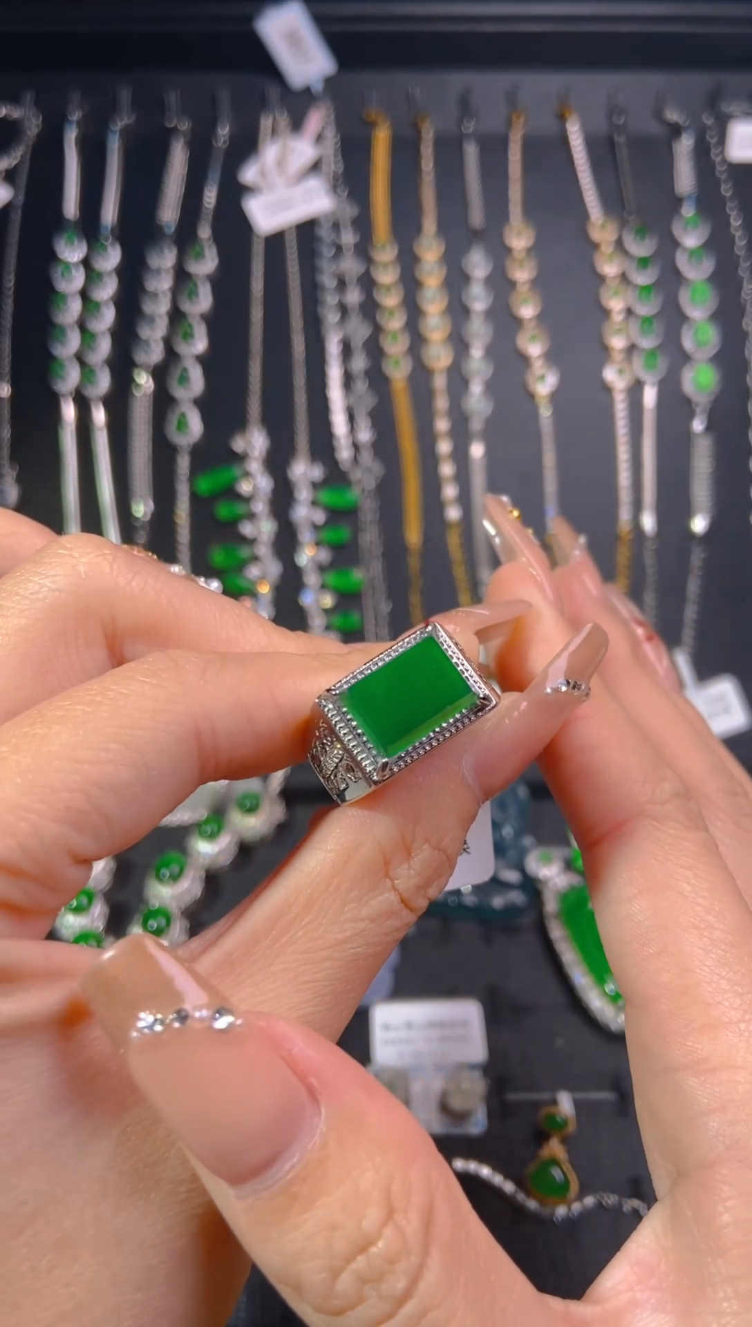 【闪购商品】翡翠戒指未镶嵌天然翡翠A货85