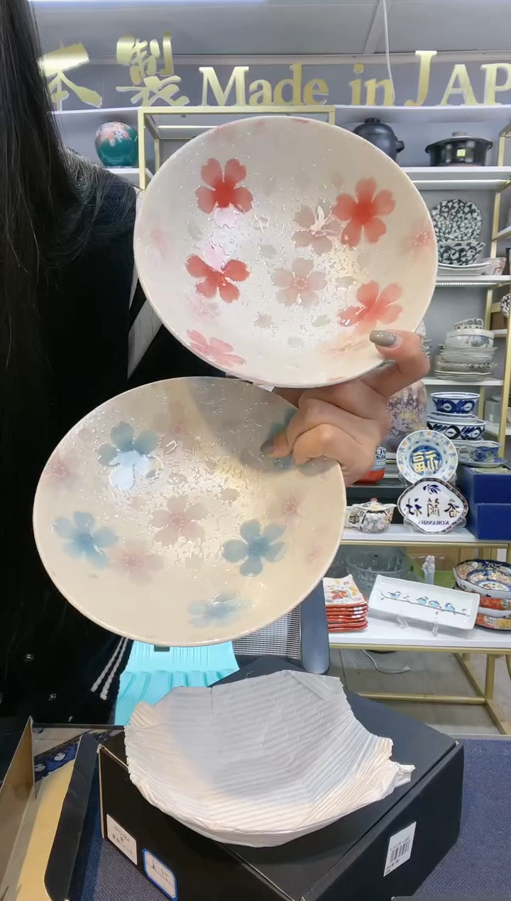 【闪购商品】碗樱煌珠光釉煮物钵2件套16.7cm